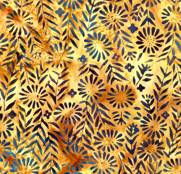 Light Smoke TW | Island Batik Flower Field | Quilting Cotton