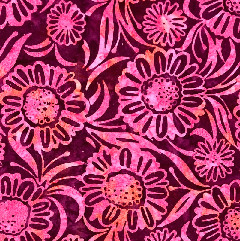 Magenta Floral | Moda Aloha Batiks | Quilting Cotton