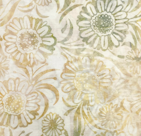 Pale Citrus Sunflowers | Moda Aloha Batiks | Quilting Cotton