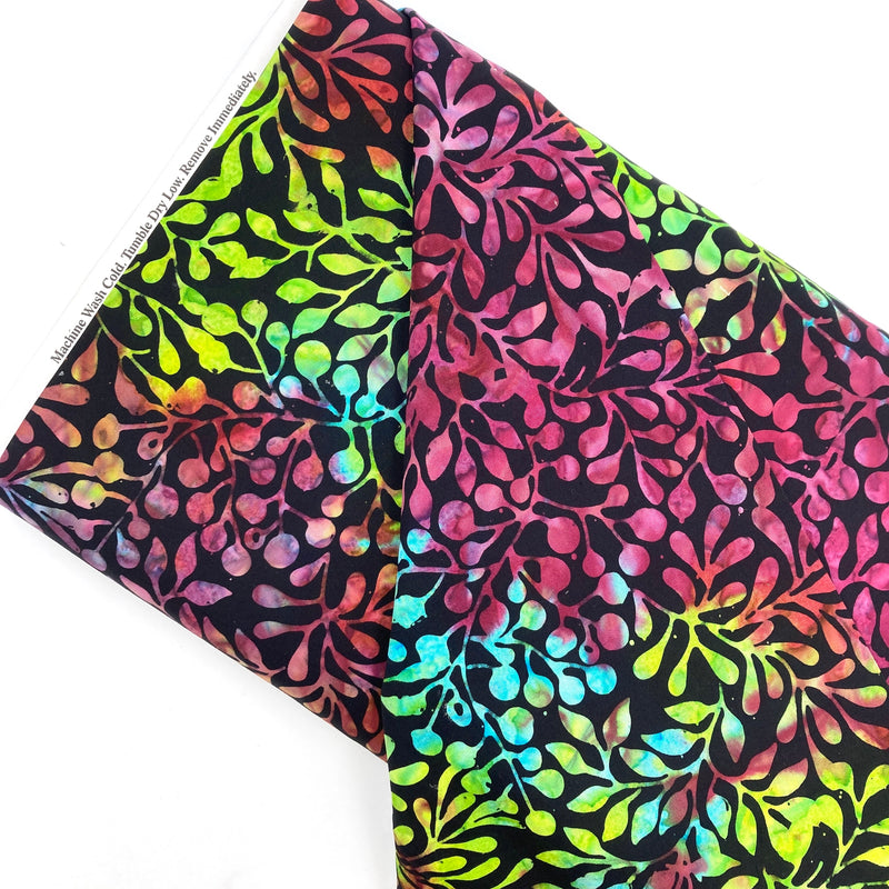 Cool Rainbow Vines | Moda Carnival Batiks | Quilting Cotton