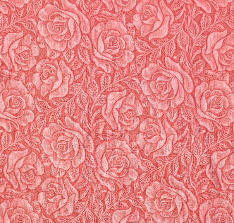 Rose Floral Pink | Leather Lace and Amazing Grace | Quilting Cotton