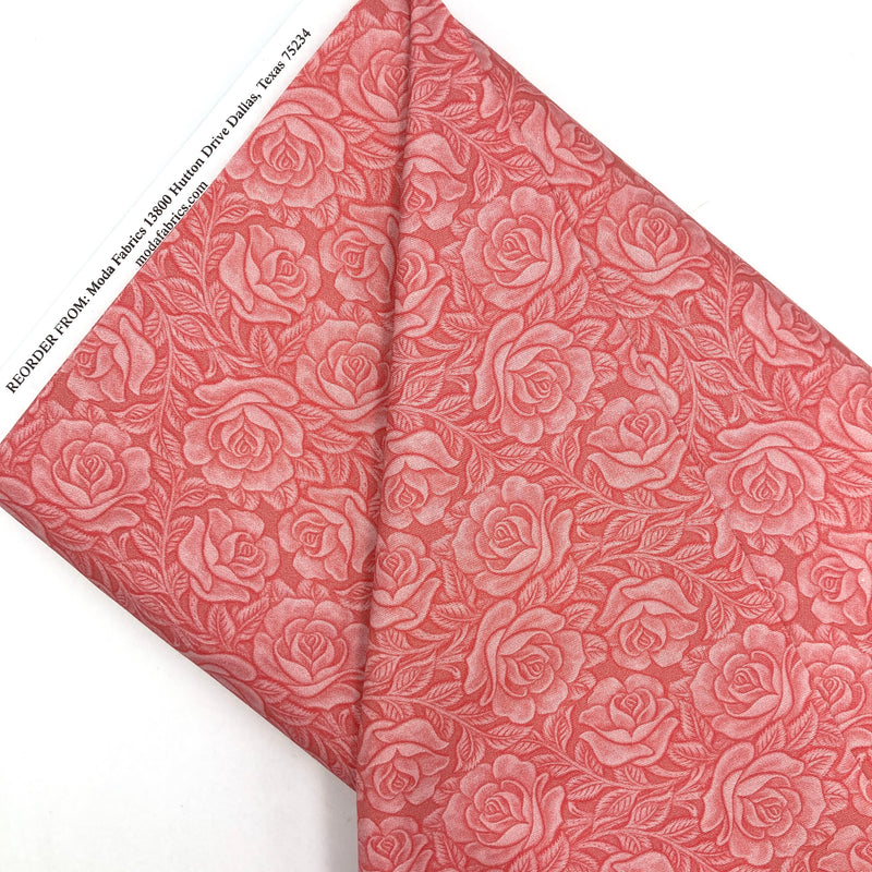 Rose Floral Pink | Leather Lace and Amazing Grace | Quilting Cotton