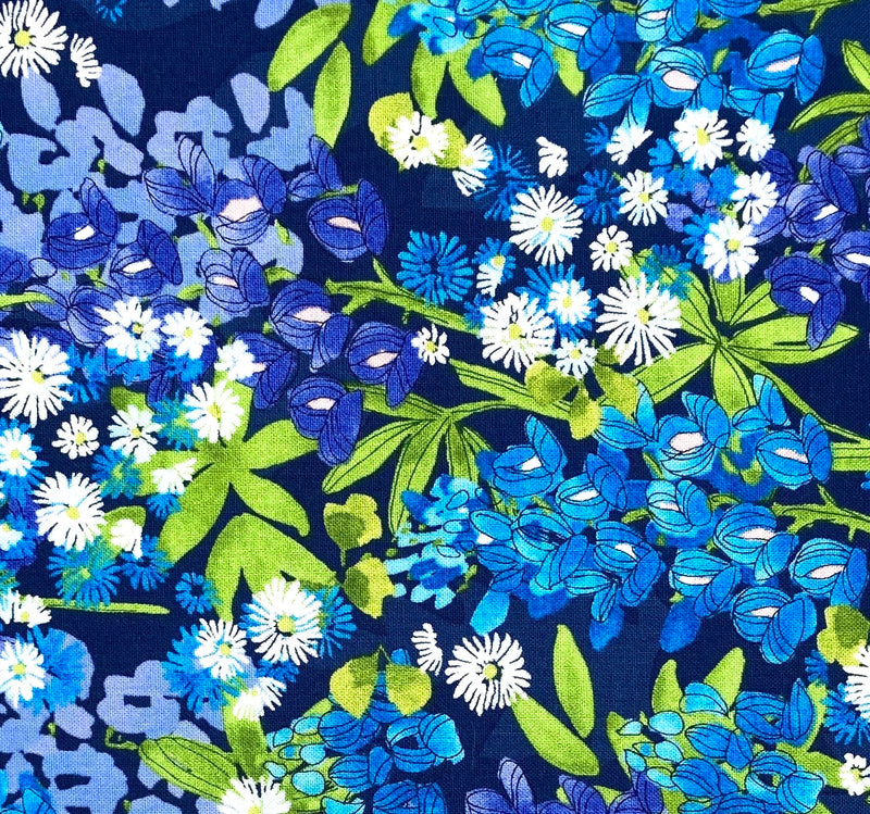 Flower Profusion Navy | Wild Blossoms | Quilting Cotton