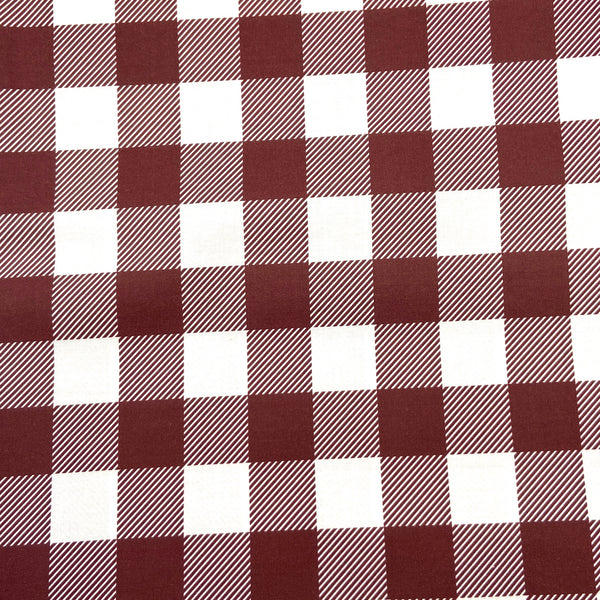 Burgundy | Buffalo Check | Quilting Cotton