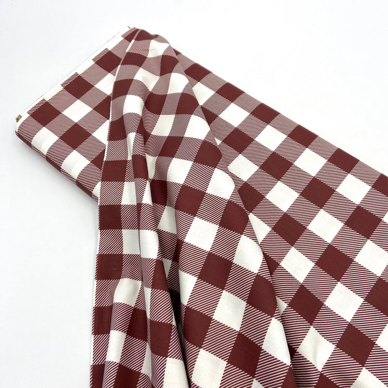 Burgundy | Buffalo Check | Quilting Cotton