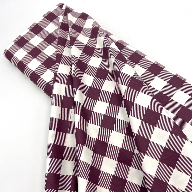 Mulberry | Buffalo Check | Quilting Cotton