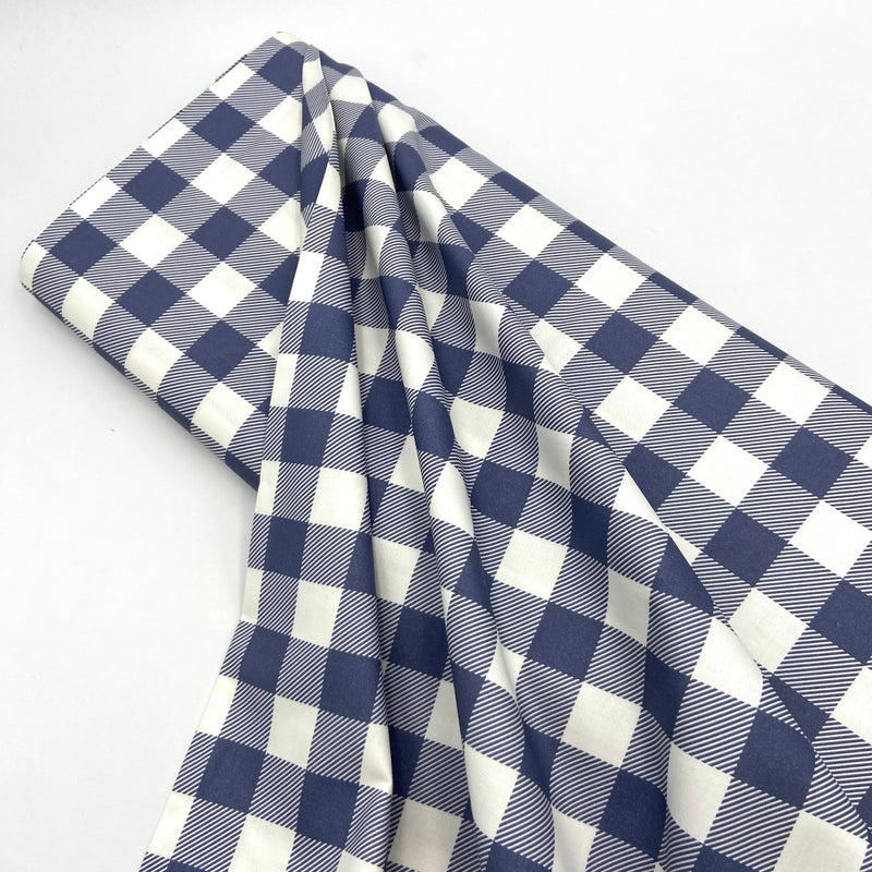 Blue Gray | Buffalo Check | Quilting Cotton