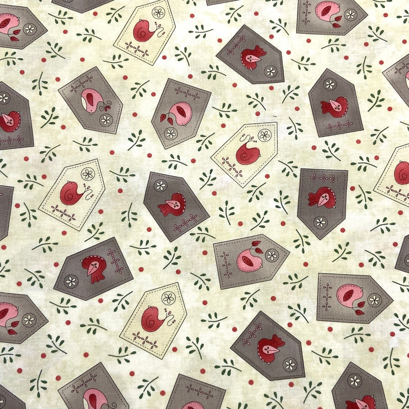 Bird House Cream | Birds of a Feather | Quilting Cotton