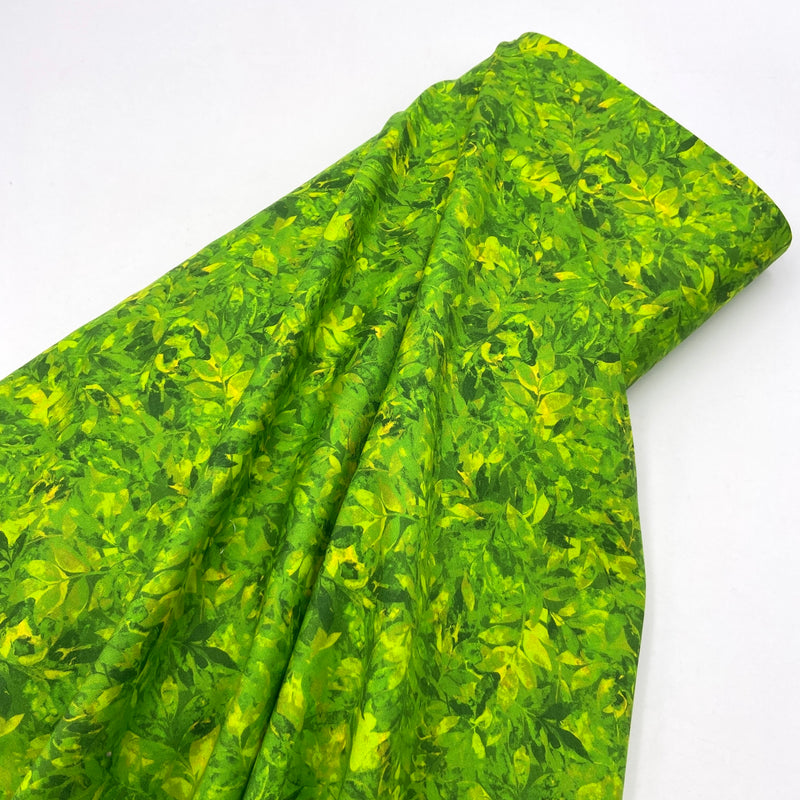 Leaf Tonal Leaf Green | Nature's Palette | Quilting Cotton