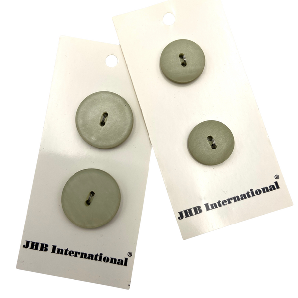 3/4" or 7/8" Sage Smoke | JHB International Plastic Buttons | Set of 2