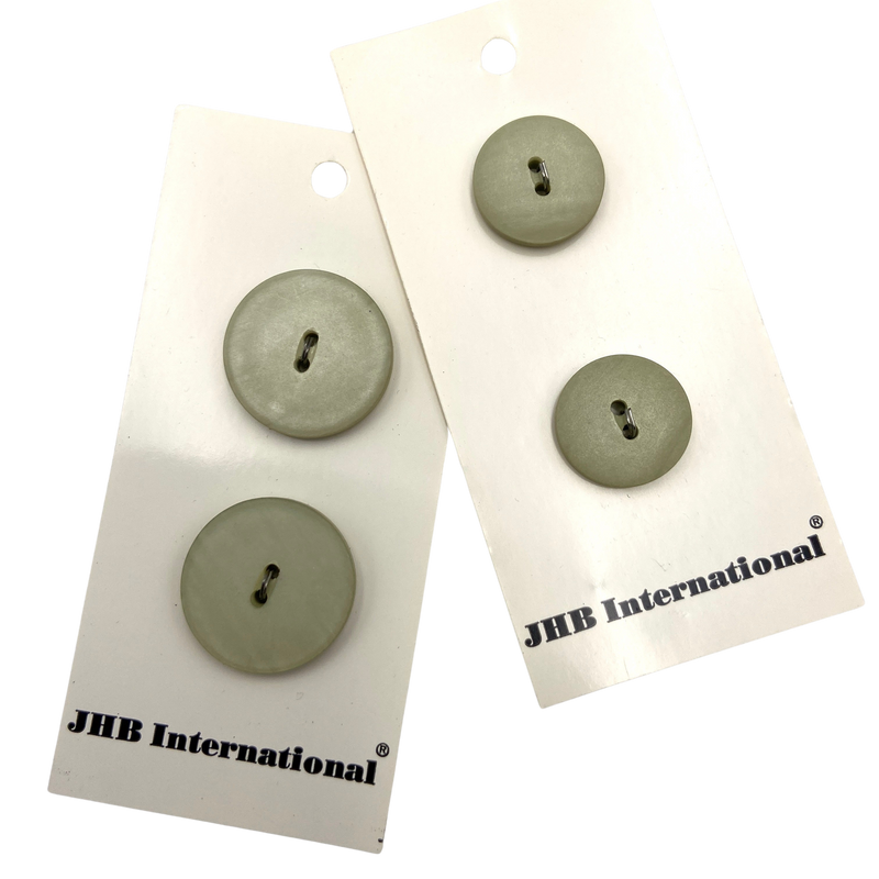 3/4" or 7/8" Sage Smoke | JHB International Plastic Buttons | Set of 2