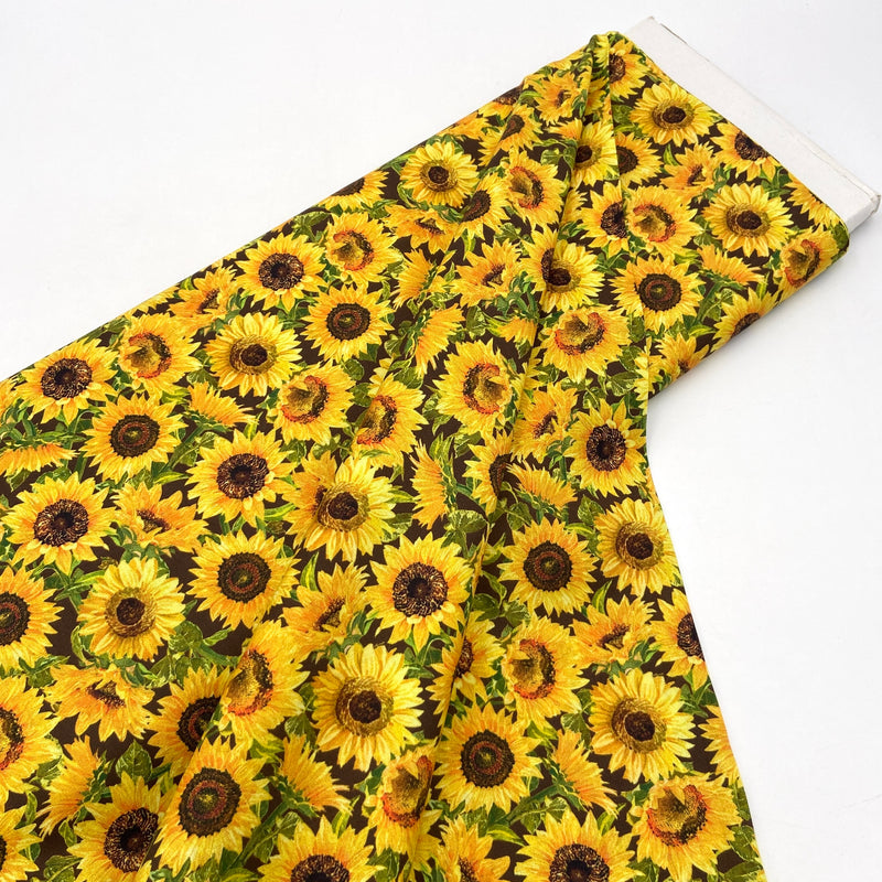 Sunflower Toss Brown | Fall Splendor | Quilting Cotton