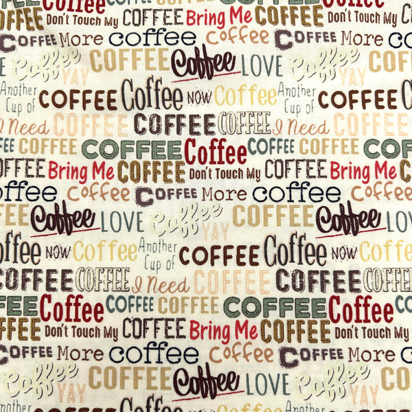 Cream | Yay! Coffee! | Quilting Cotton