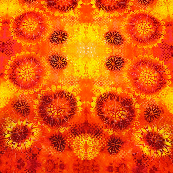 Sunburst Flame | Happy Blooms | Quilting Cotton