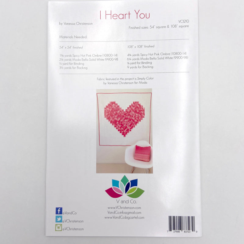 I Heart You | Vanessa Christenson | Quilt Pattern