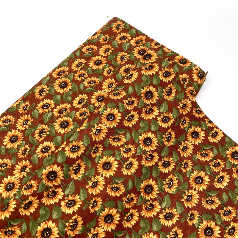 Sunforest Brown | Sunflower Garden | Quilting Cotton