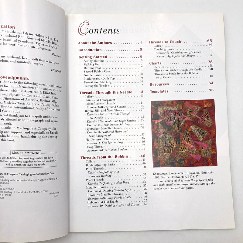 Machine Quilting with Decorative Threads | Book