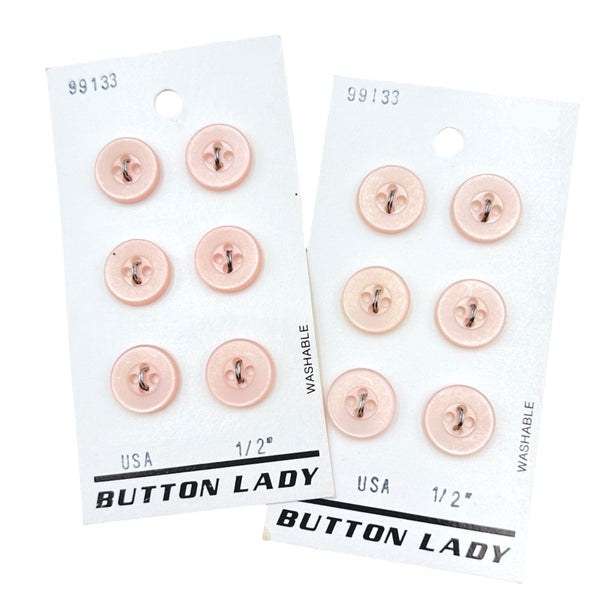 1/2" Pink Drink | Plastic Buttons | Set of 6