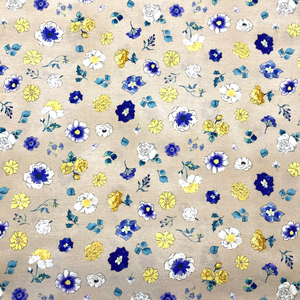 Watercolor Flower Toss | Faith | Quilting Cotton