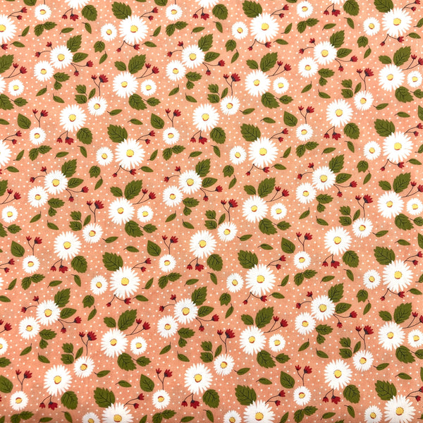 Peachy Daisies | Little Miss Sunshine | Quilting Cotton