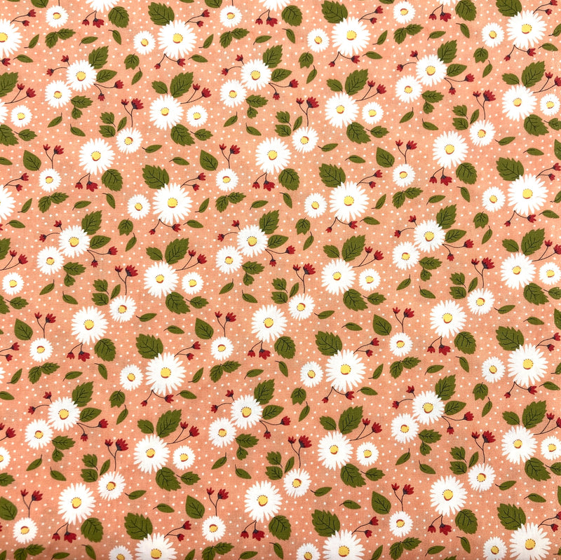 Peachy Daisies | Little Miss Sunshine | Quilting Cotton