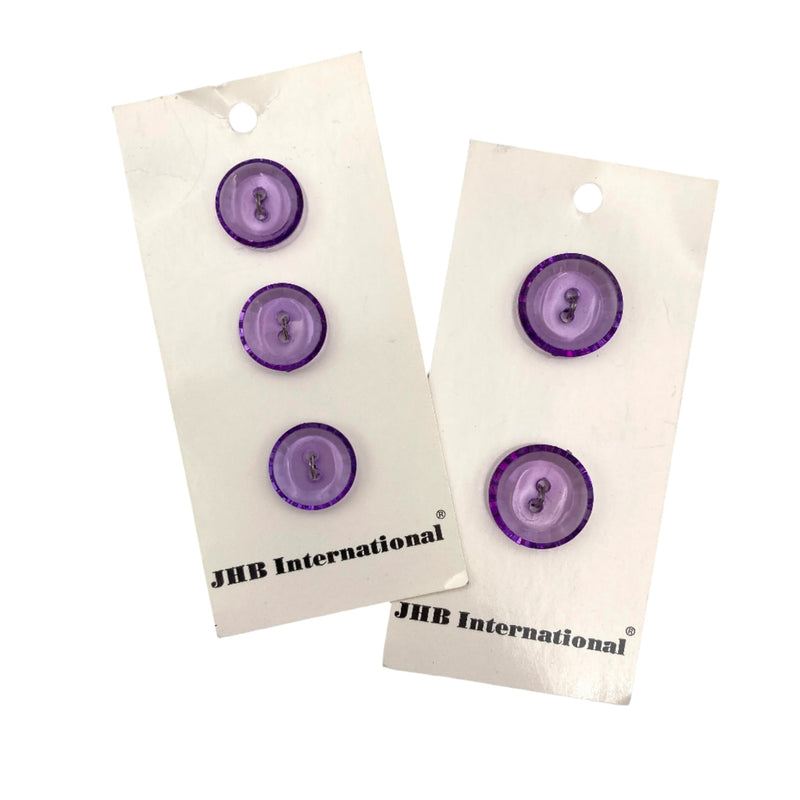 3/4" or 5/8" Lavender Gems | Plastic Buttons | Choose Your Size