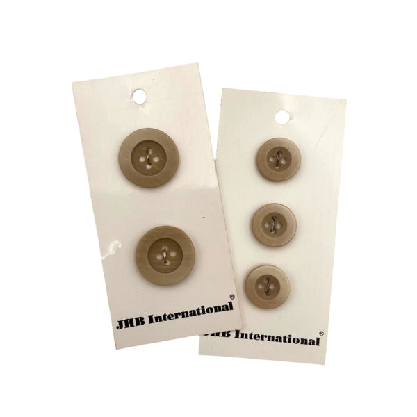 5/8" or 3/4" Cafe au Lait | Plastic Buttons | Choose Your Size