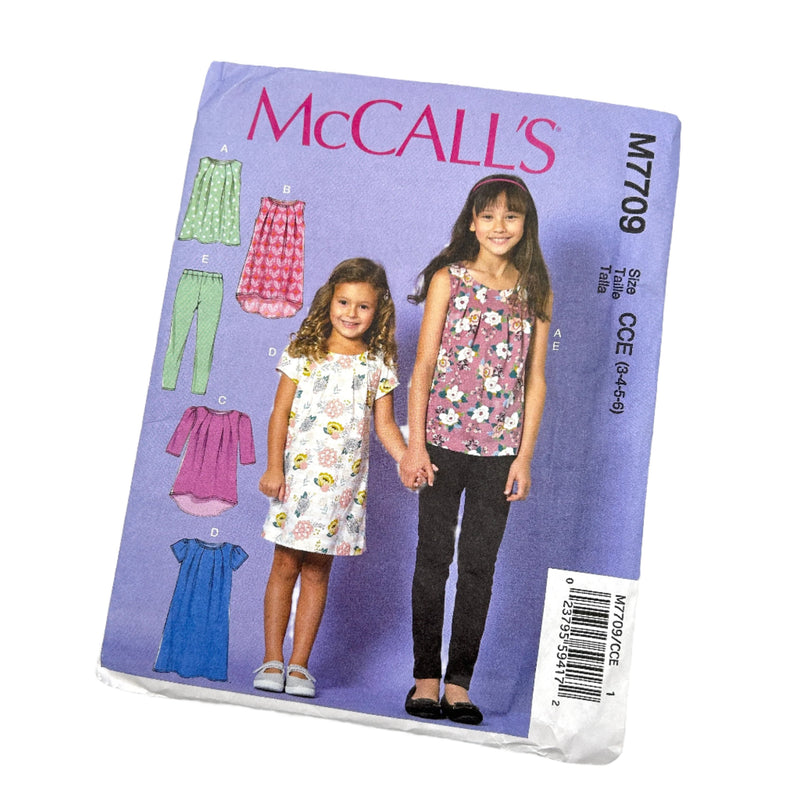 McCall's 7709 | Kids' Tops, Dresses, Leggings | Size 3-6