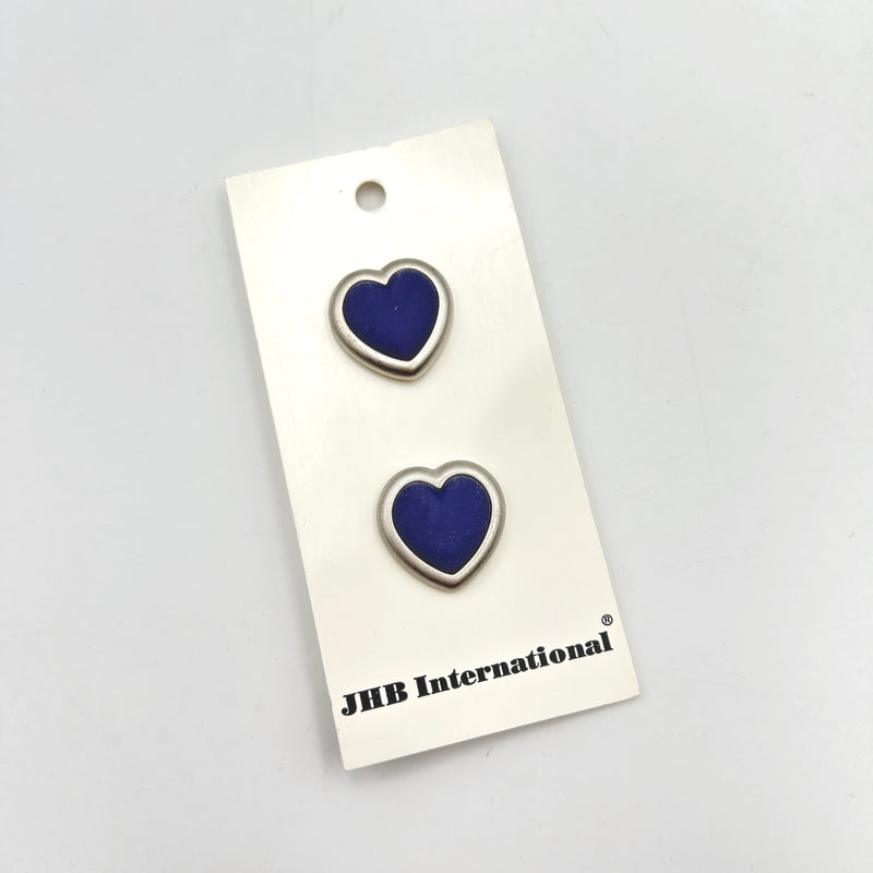 3/4" Matte Heart | JHB International Plastic Buttons | Set of 2