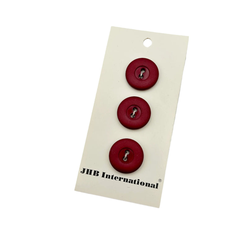 3/4" Mulled Wine | JHB International Plastic Buttons | Set of 3