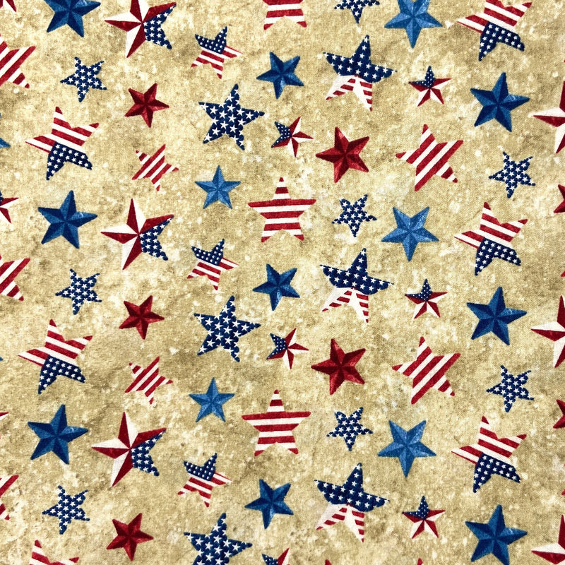 Antique Stars Ecru | Stars and Stripes | Quilting Cotton