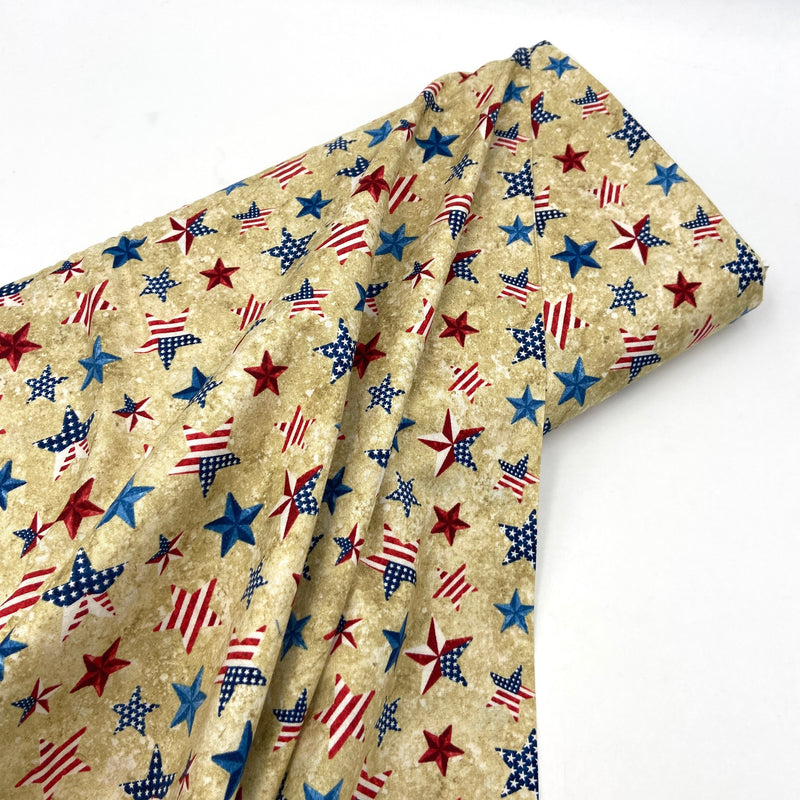 Antique Stars Ecru | Stars and Stripes | Quilting Cotton