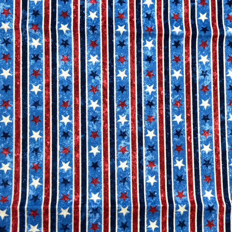 Star Stripe Blue | Stars and Stripes | Quilting Cotton