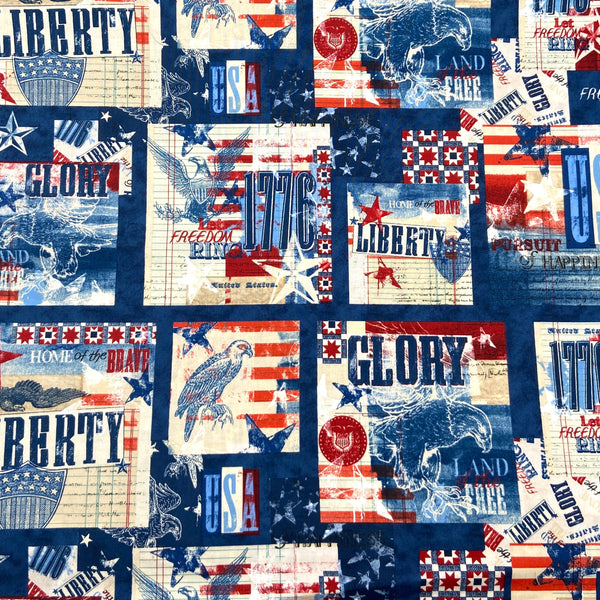 Signs | Land of Liberty | Quilting Cotton