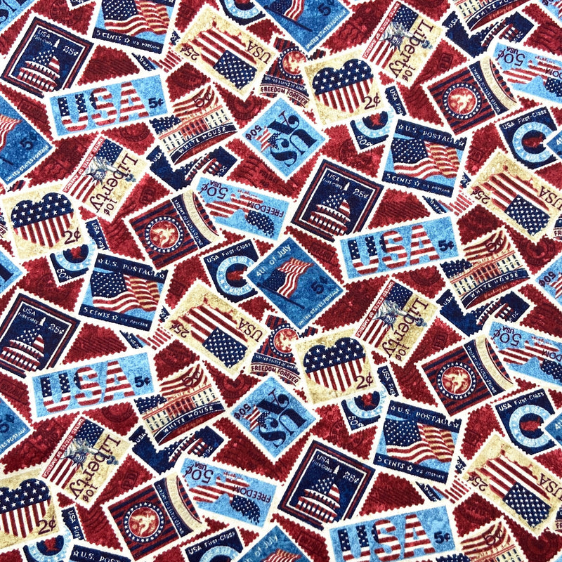 Stamps | Stars and Stripes | Quilting Cotton