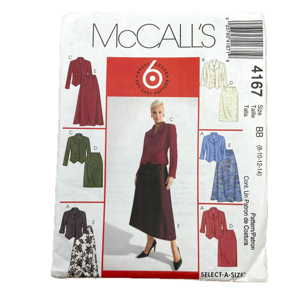 McCall's 4167 | Adult Petite Unlined Jackets & Skirts | Size 8-14