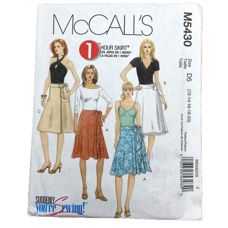 McCall's M5430 | Adult Wrap Skirts | Size 12-20