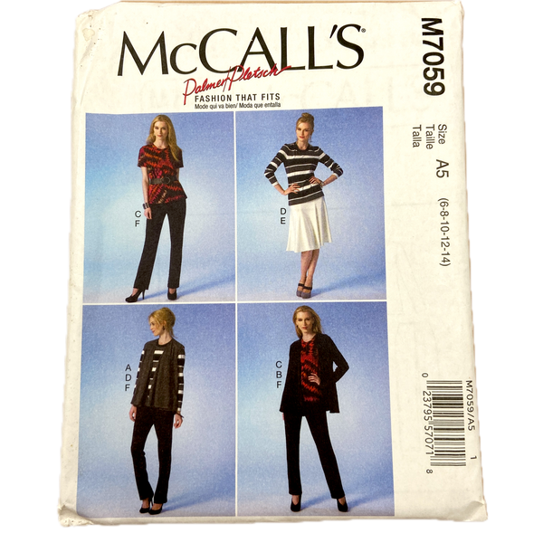 McCall's M7059 | Misses' Vest, Jacket, Top, Skirt and pants | Size 6-14