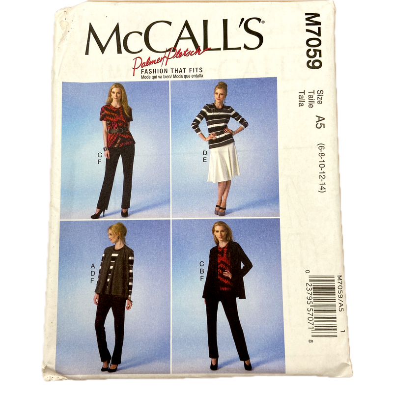 McCall's M7059 | Misses' Vest, Jacket, Top, Skirt and pants | Size 6-14