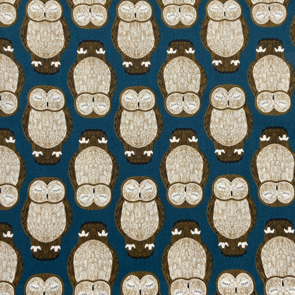 Owls Teal | Nocturnal | Quilting Cotton