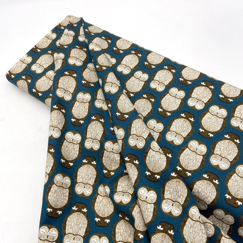 Owls Teal | Nocturnal | Quilting Cotton