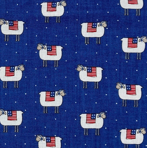 Patriotic Sheep Navy | Prairie Days | Quilting Cotton