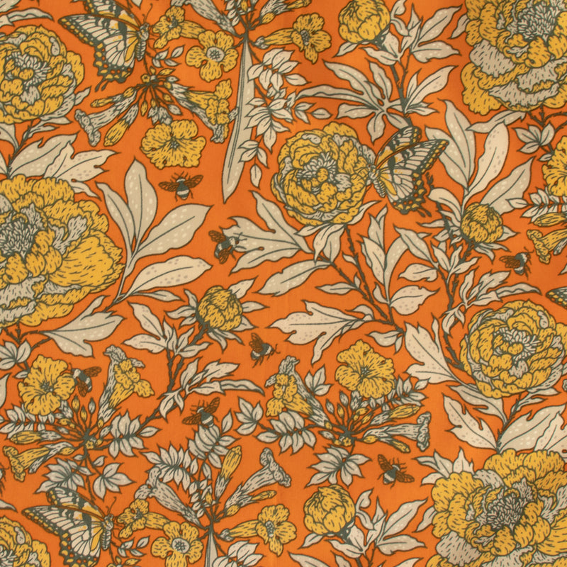 Peonies Sunburst | Bountiful | Organic Quilting Cotton