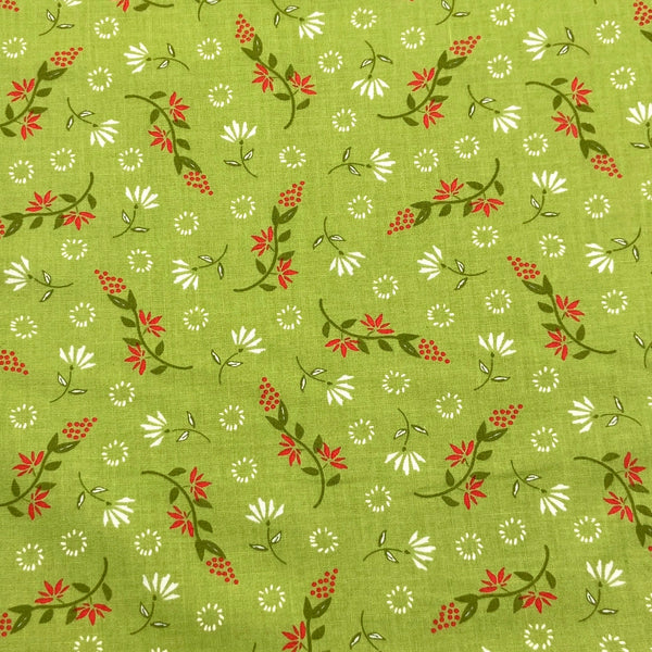 Branch Toss Green | Harper's Garden | Quilting Cotton