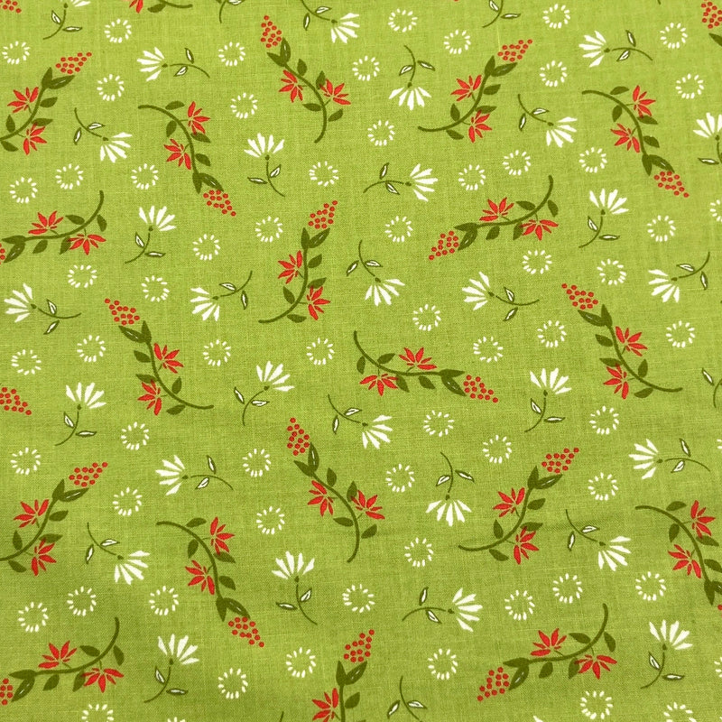 Branch Toss Green | Harper's Garden | Quilting Cotton