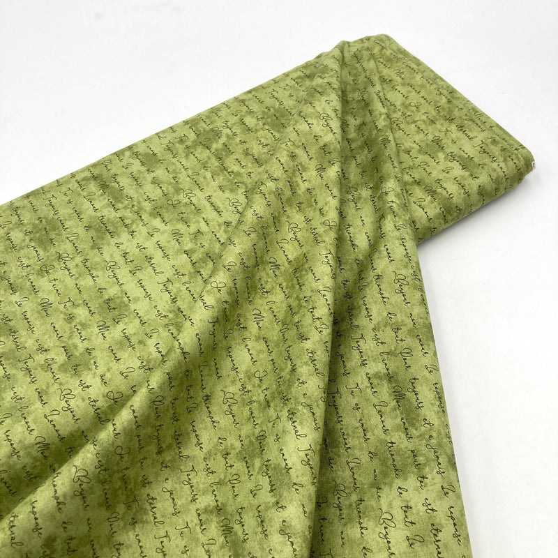 Love Letters Green | Amour | Quilting Cotton