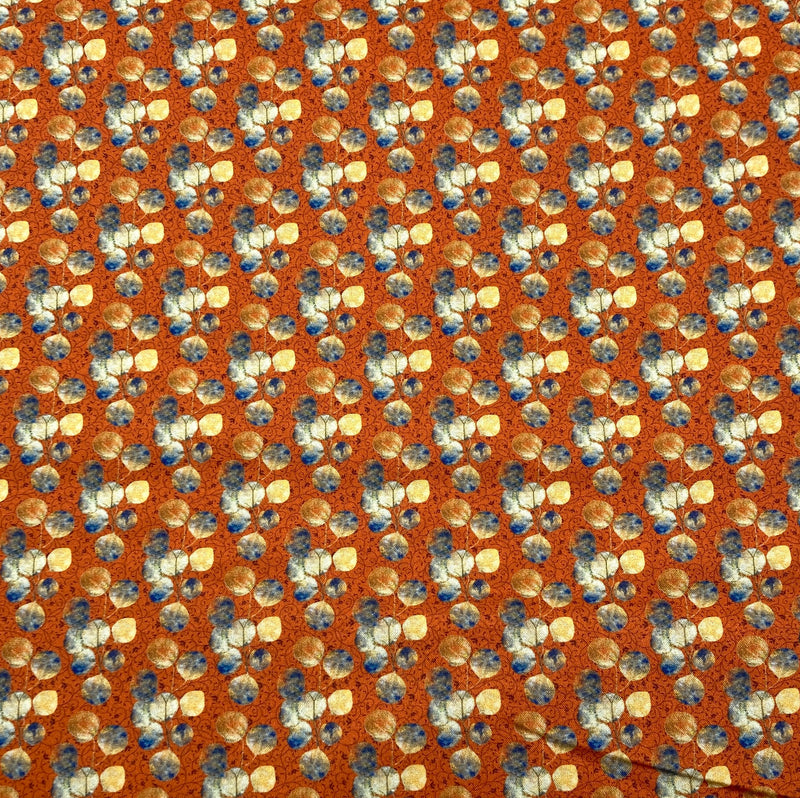 Leaf Litter Orange | A Flutter of Leaves | Quilting Cotton