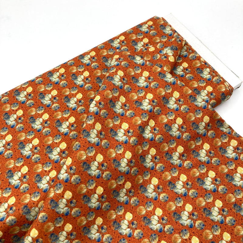 Leaf Litter Orange | A Flutter of Leaves | Quilting Cotton