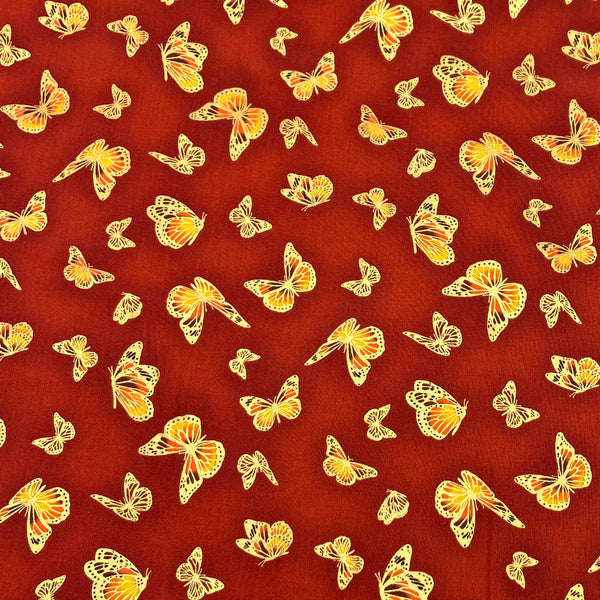 Butterflies Terra Cotta | Shades of the Season | Quilting Cotton