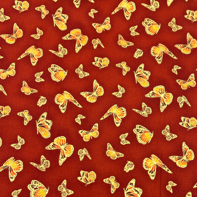 Butterflies Terra Cotta | Shades of the Season | Quilting Cotton